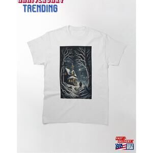 Winter And Christmas Horror Artificial Intelligence Themed Classic Tshirt
